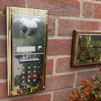 Outside the building